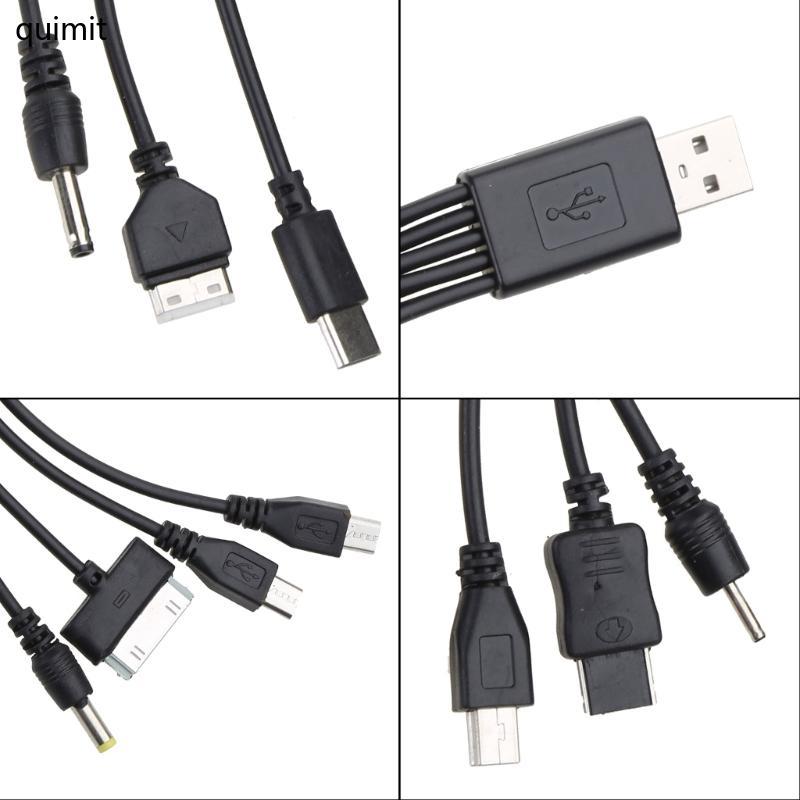 QUIM Universal USB To Multi Plug Cellpahone สายชาร์จ 10 in 1 สาย USB 20CM