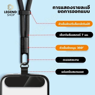 สายคล้องโทรศัพท์ แถมแผ่นรอง สายคล้องมือ แข็งแรง สไตล์เกาหลี มีให้เลือกหลายสี