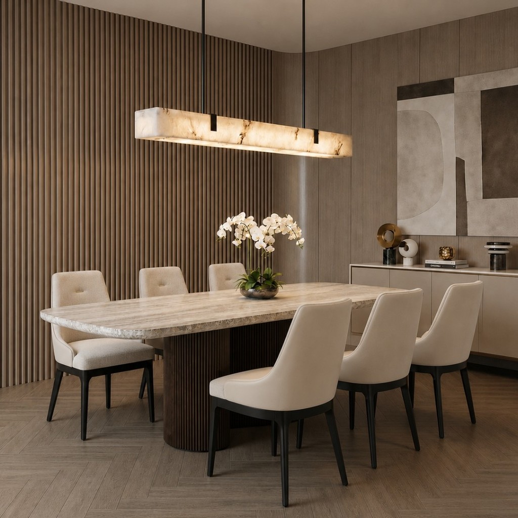 SB Design Square เก้าอี้ไม้เบาะหนัง รุ่น HENDRIX สีเทา (54x64x86 ซม.) แบรนด์ DESIGN & DECOR