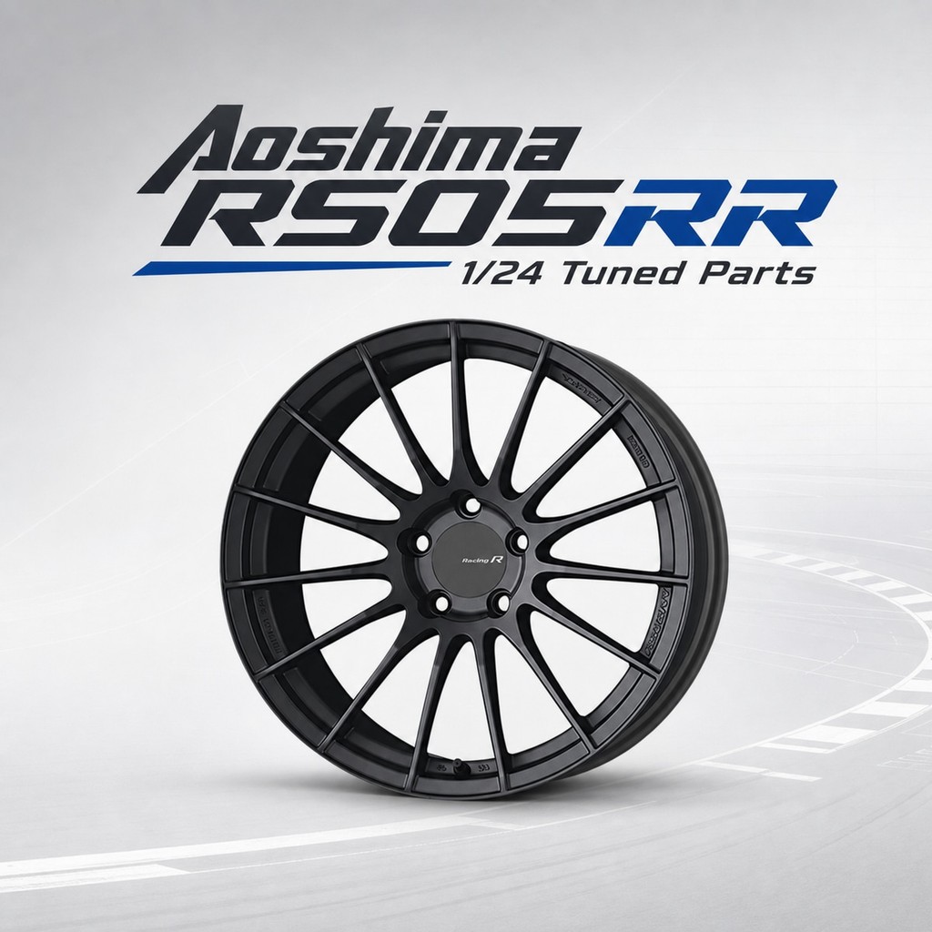 ชุดล้อโมเดล Aoshima 1/24 Enkei RS05RR No.106 ขนาด 18 นิ้ว พาร์ทแต่งรถโมเดลพลาสติก