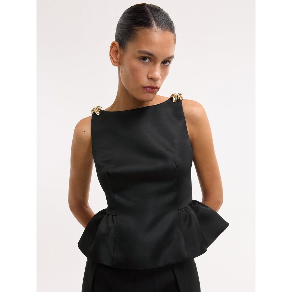 [Pomelo] เสื้อแขนกุดทรงเพปลัม / Peplum Sleeveless Top