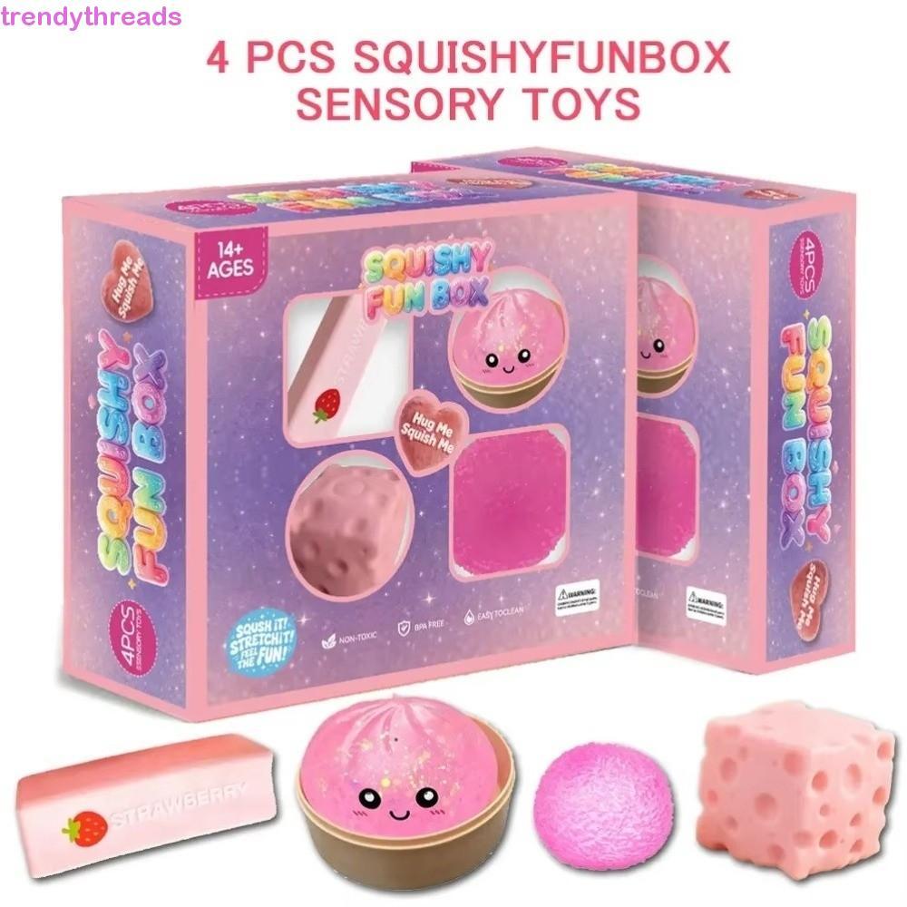 TRENDYTHREADS Bread Sensory Fidget Toy, Random Color Slow Rising Butter Squishy Toy, Sensory ทําความ