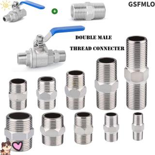 GSFMLO สแตนเลสหกเหลี่ยมหัวนม,หลายข้อมูลจําเพาะหนาคู่ชายเชื่อมต่อด้าย,อะแดปเตอร์ด้าย201สแตนเลสหกเหลี่ยมอุปกรณ์ท่อน้ําน้ํามันอากาศ