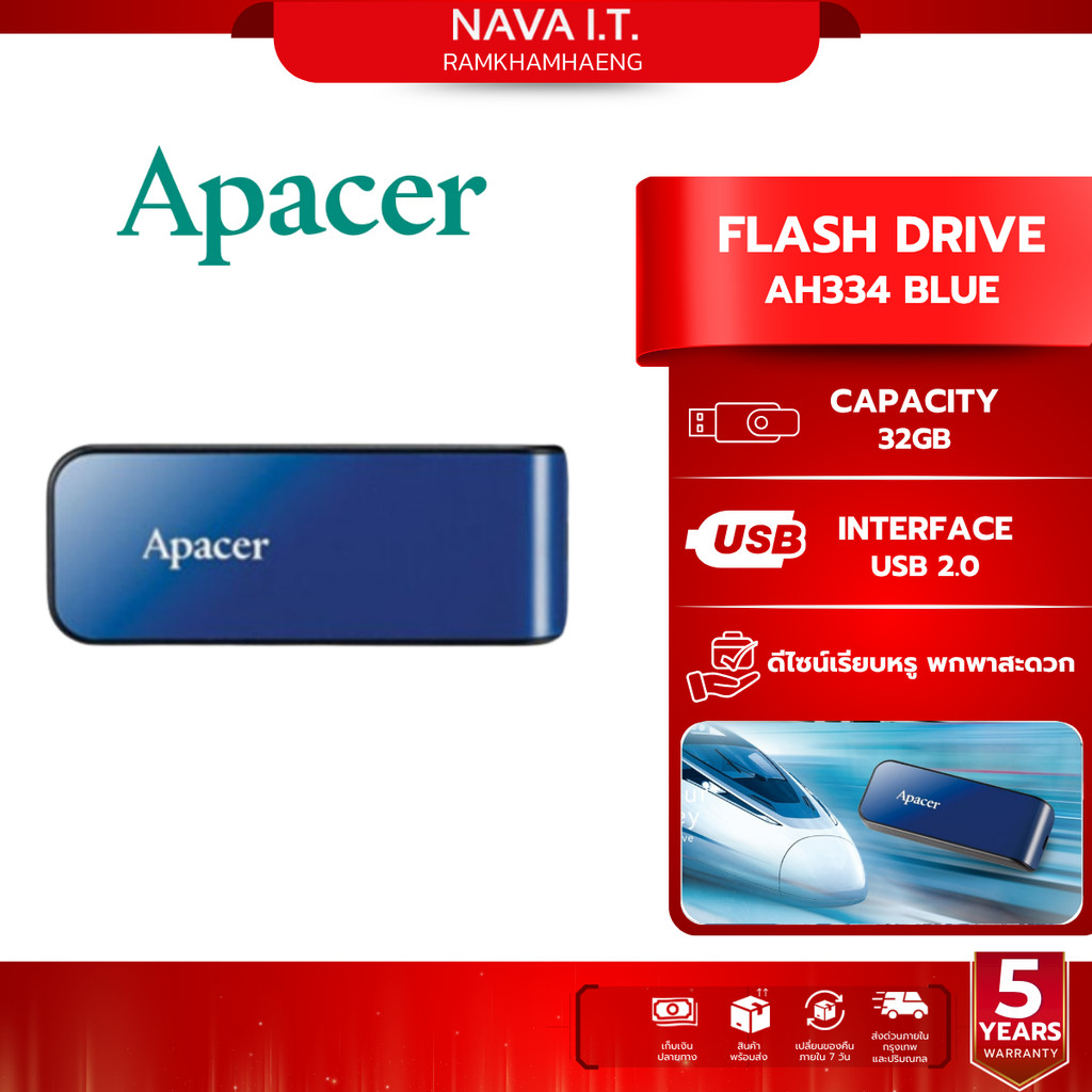 APACER AH334 USB FLASH DRIVE 32GB USB2.0 แฟลชไดรฟ์