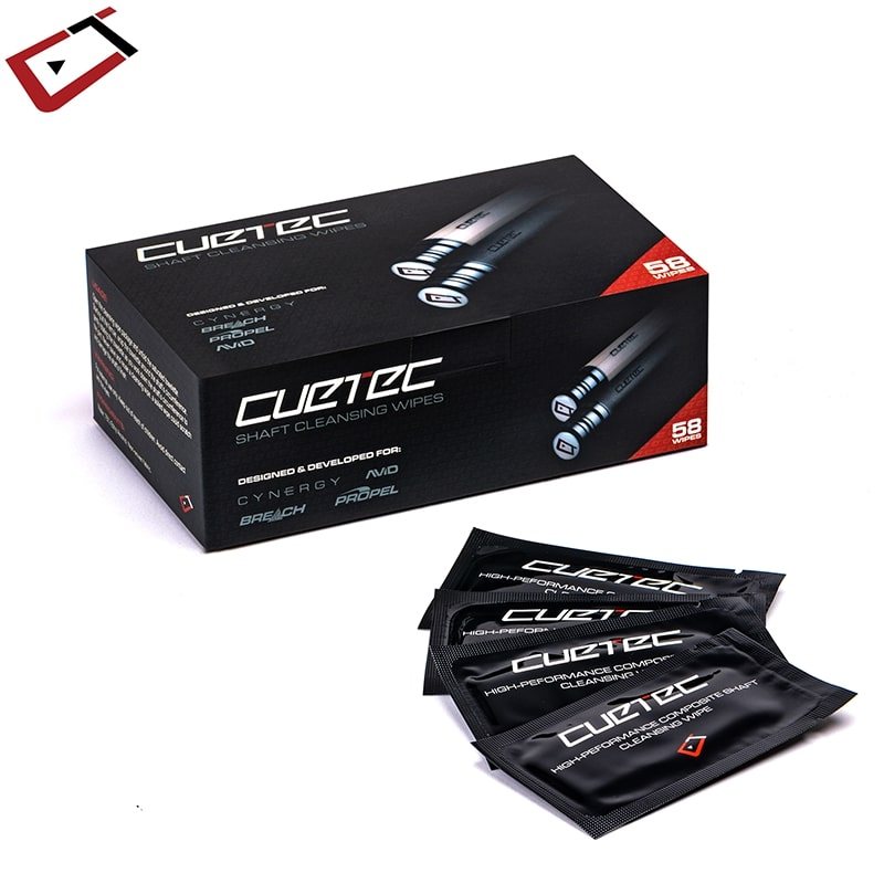 [ของแท้] Cuetec ผ้าเช็ดทำความสะอาดชาฟท์คาร์บอนไฟเบอร์ Cuetec - กล่อง 58 ชิ้น