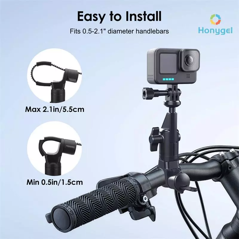 Honyge ที่วางโทรศัพท์จักรยานยนต์ 360 องศา สำหรับ Insta 360 X2 X3 X4 Go Pro 12 11 10 thumbnail 3