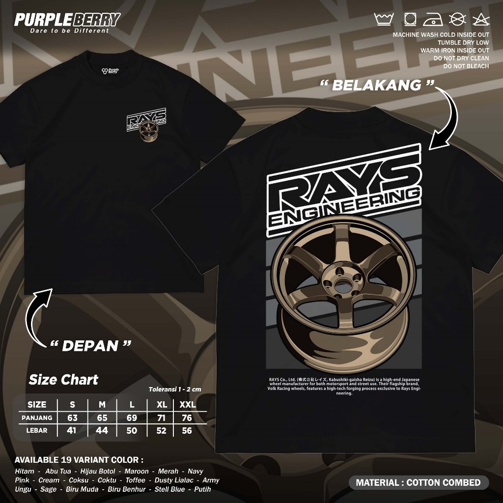 Racing Velg Rays Engineering Wheels Te37 Te 37 Legend Tshirt เสื้อไมโครไฟเบอร์