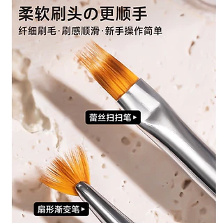 อุปกรณ์เพ้นท์เล็บ พู่กันทาสีเล็บ สำหรับเกลี่ยสีไล่ระดับสี Nail Brush Serrated Gradient Blending