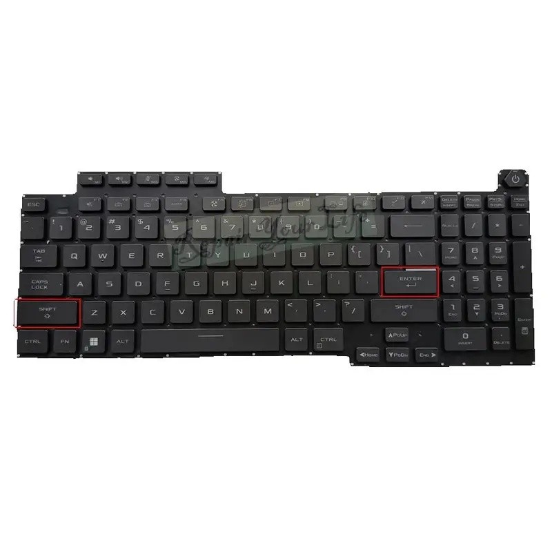 US RU RGB Backlit คีย์บอร์ดสําหรับ Asus ROG Strix G17 G713 GL743 G713Q G713QE USA ภาษาอังกฤษรัสเซีย 