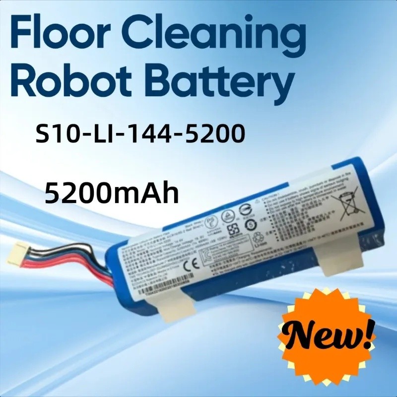 5200mAh ใหม่สําหรับ ECOVACS หุ่นยนต์ทําความสะอาดพื้นแบตเตอรี่ S10-LI-144-5200
