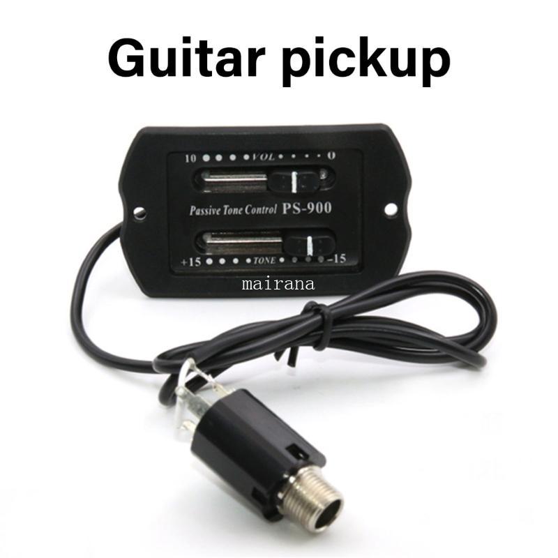 MT 2 Band กีตาร์อะคูสติก Preamp EQ Equalizer Tuner Piezo Pickup Equalizer Tuner