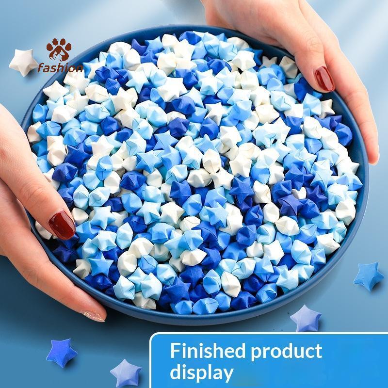 [Fas-t] 540PCS Gradient Color Star Origami Paper Art Craft DIY Handmade Star Paper Strip Double Side