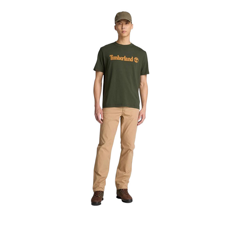 Timberland รุ่น Northwood Linear Logo เสื้อยืดแขนสั้น ผู้ชาย สีเทา — صورة 4