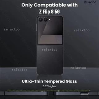 SAMSUNG เต็มโค้งเลนส์กล้องป้องกันกระจกนิรภัยสําหรับSamsung Galaxy Z Flip 8 Flip8 Zflip 8 ZFlip8 GalaxyZflip8 5G 2026 Clearแหวนโลหะกระจกนิรภัยเลนส์กล้องฝาหลังฟิล์ม