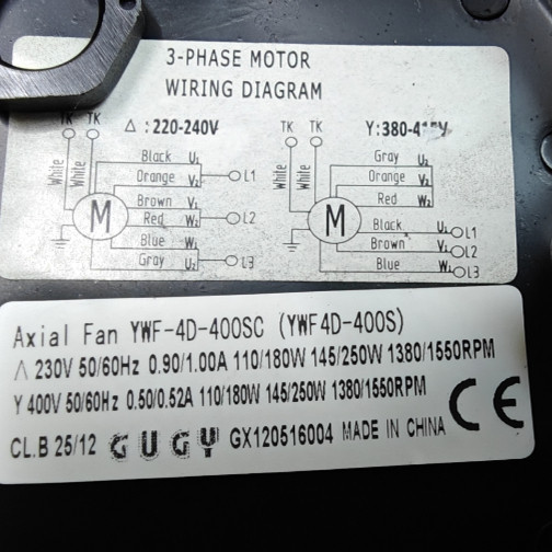 [พัดลมระบายความร้อนพร้อมสต็อก] YWF4E-400S-400BSC4D-400S4E6E6D-P102/47-G S6D400S YWF4D-400SC