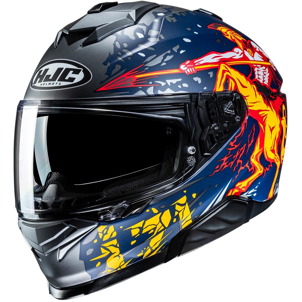 HJC HELMETS Full Face Motorcycle Helmet with Built-in Sun Visor, Ventilation, Removable Interior, an