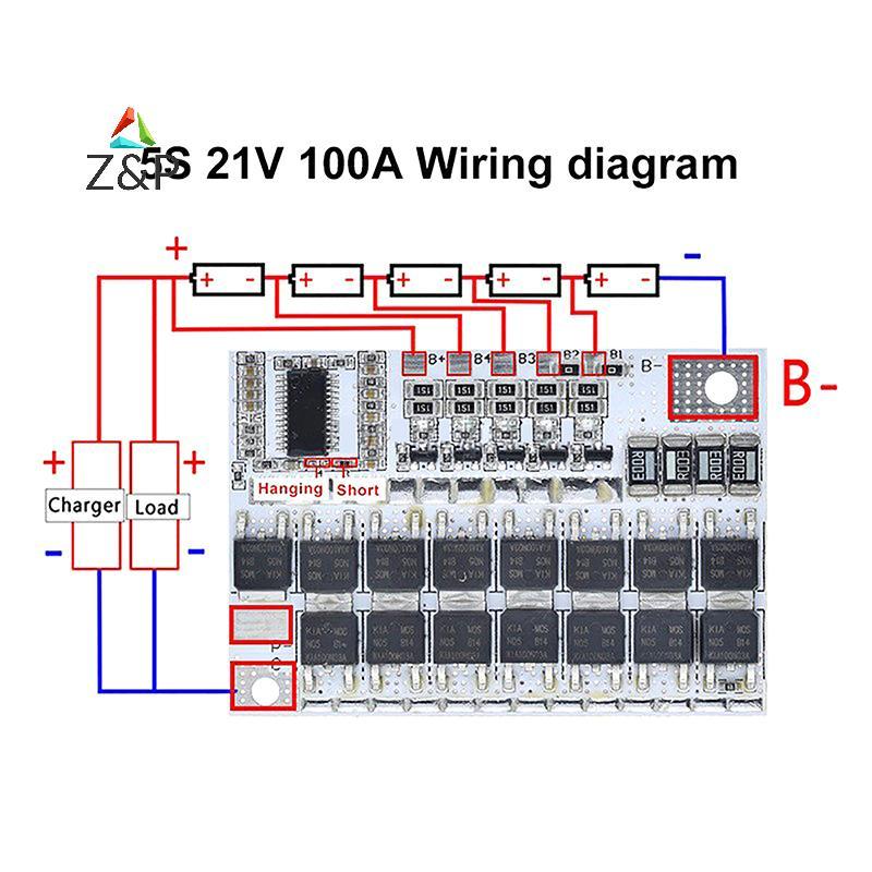 Z&P 3s/4s/5s Bms 12v 16.8v 21v 3.7v 100a Li-ion Lmo Ternary Protection Circuit Board Li-polymer Bala