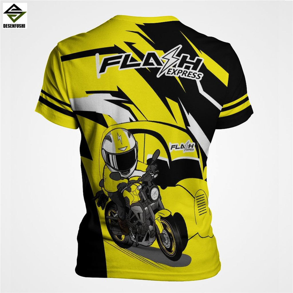 Jersey เสื้อกีฬา Flash Express 3D พิมพ์ดิจิตอล กีฬา T-shirt สำหรับเด็กและผู้ใหญ่ ไซส์ 110-160 และ XS