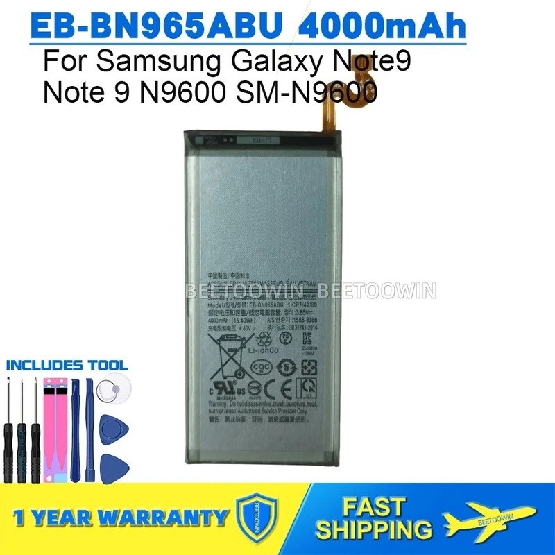 สําหรับ Samsung Galaxy Note9 หมายเหตุ 9 N9600 SM-N9600 EB-BN965ABU 4000mAh แบตเตอรี่โทรศัพท์