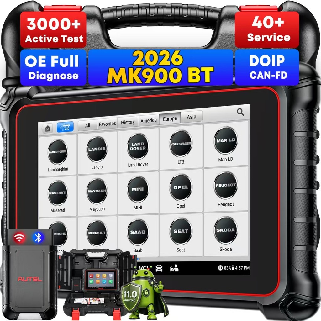 ⭐Autel MaxiCOM MK900BT MK900-BT Auto Car Scanner CAN FD/ DOIP อัปการ์ดของ MK900 MK808BT พร้อมบริการ 
