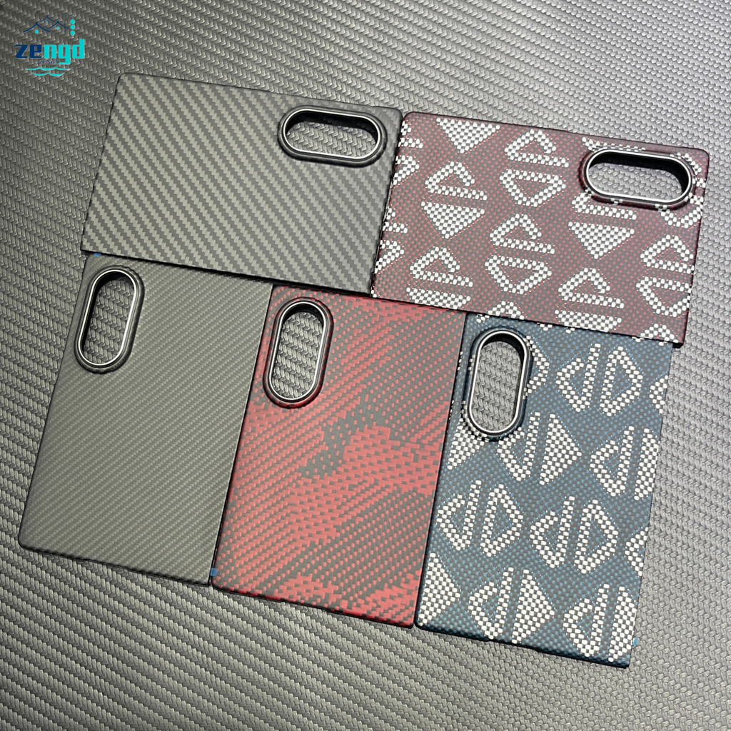สําหรับ Samsung Galaxy Z พับ 8 เคสโทรศัพท์ Kevlar Aramid Fiber Ultra Thin Magnetic Minimalist ธุรกิจสไตล์ Bundle