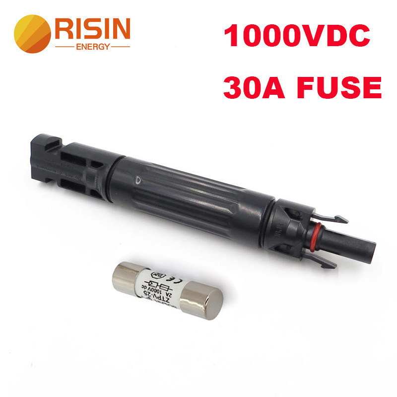 ขั้วต่อฟิวส์อินไลน์ MC4 กันน้ําแบบถอดเปลี่ยนได้ 1500VDC PV ที่วางฟิวส์พลังงานแสงอาทิตย์
