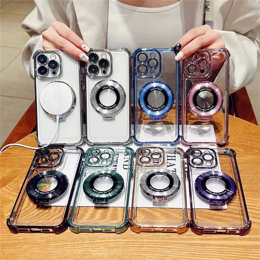 แม่เหล็ก ไร้สายชาร์จ เคสโทรศัพท์สําหรับ iPhone 17 16 15 14 13 12 11 Pro Max Plus กันกระแทก มุมหนาเสริม 4 มุม