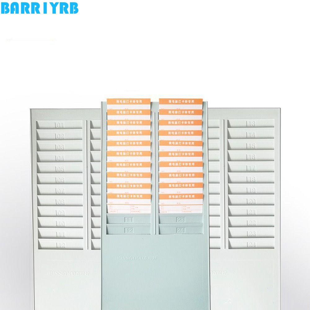 BARR1YRB ชั้นวางการ์ดเวลา, ที่วางจัดบัตรเวลาพลาสติก 24 ช่อง, พนักงานรับเวลานาฬิกาเวลา|แขวนหลุมติดผนังสองแถวเวลาเพย์โรลบันทึกโรงเรียน