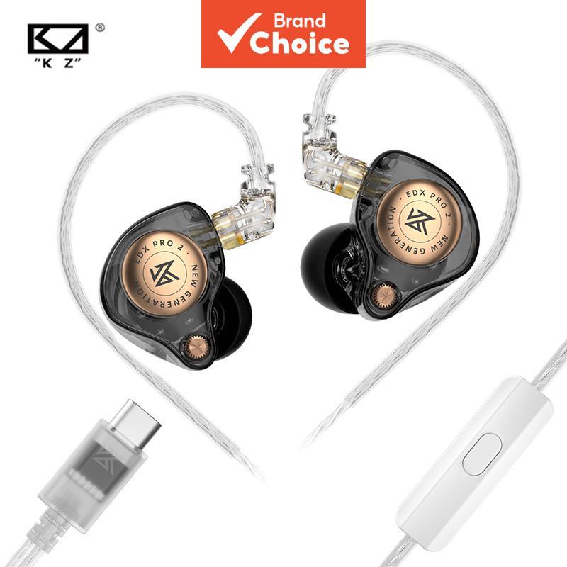 KZ EDX Pro 2 HIFI หูฟังชนิดใส่ในหูแบบมีสาย Dual Magnetic Dynamic Unit หูฟัง Shock Bass หูฟังชุดหูฟัง