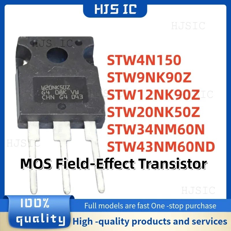 5PCS STW4N150 STW9NK90Z STW12NK90Z STW20NK50Z STW34NM60N STW43NM60ND W4N150 W9NK90Z W12NK90Z W45Z W2