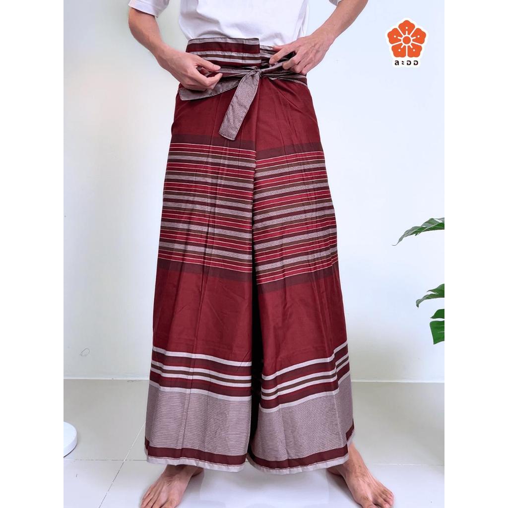 [จัดส่งจาก KL] Thai Pattern Men Sarong Fisherman Pants Plus Size ผ้าโพลีเอสเตอร์แบบดั้งเดิมสีไม่ซีดจ
