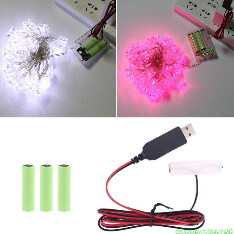 สายกําจัด wonderpakea2 พร้อมตัวแปลง Type-C USB หรืออินพุต Type-C 5V2A Dummy-แบตเตอรี่เอาต์พุต 1 5V 3