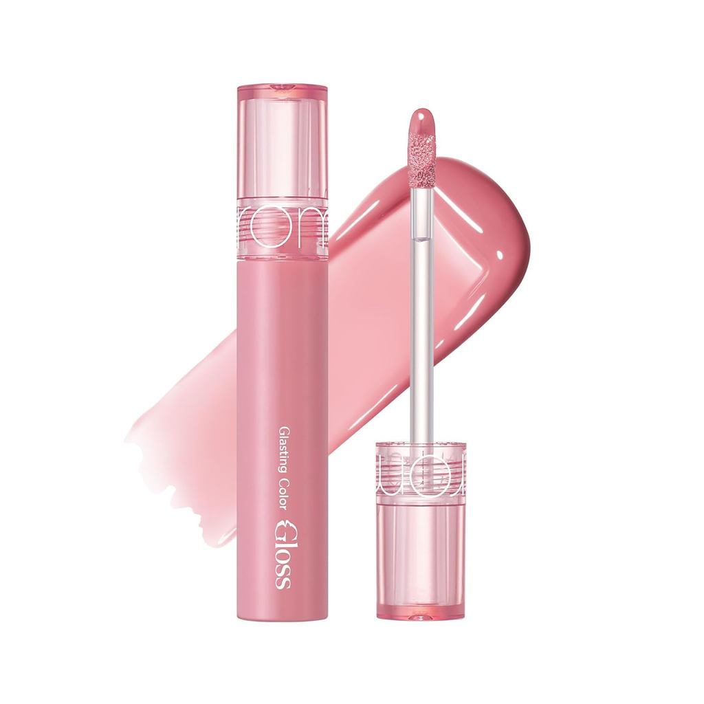Rom&nd GLASTING COLOR GLOSS 01 PEONY BALLET - K-Beauty Viral Plumping Lip Gloss | Mirror Shine, Hydr