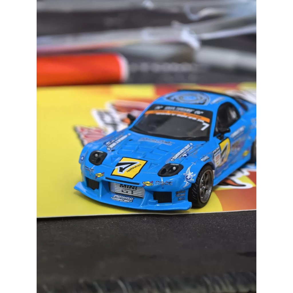 MINIGT โมเดลรถสเกล 1/64 Mazda RX-7 RE-Amemiya 2025 D1GP และ Nissan Silvia S15 Top Secret รุ่นลิมิเต็