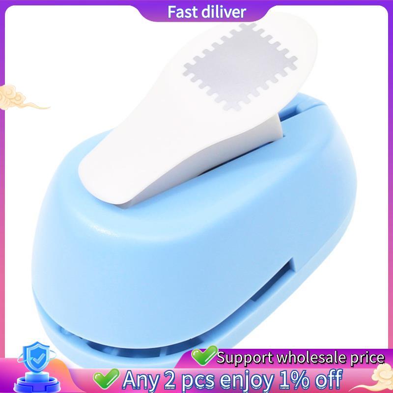 หัตถกรรมเครื่องลายนูน DIY Punch Stamp Shape Round Hole Puncher เครื่องมือ Embosser Toothed Punch