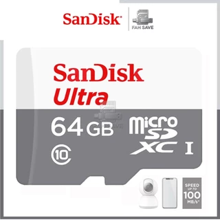 SanDisk Ultra Micro SDCard 100mbs 32GB 64G 128GB Class10(SDSQUNR)โทรศัพท์ กล้องวงจรปิดไร้สาย TF Card
