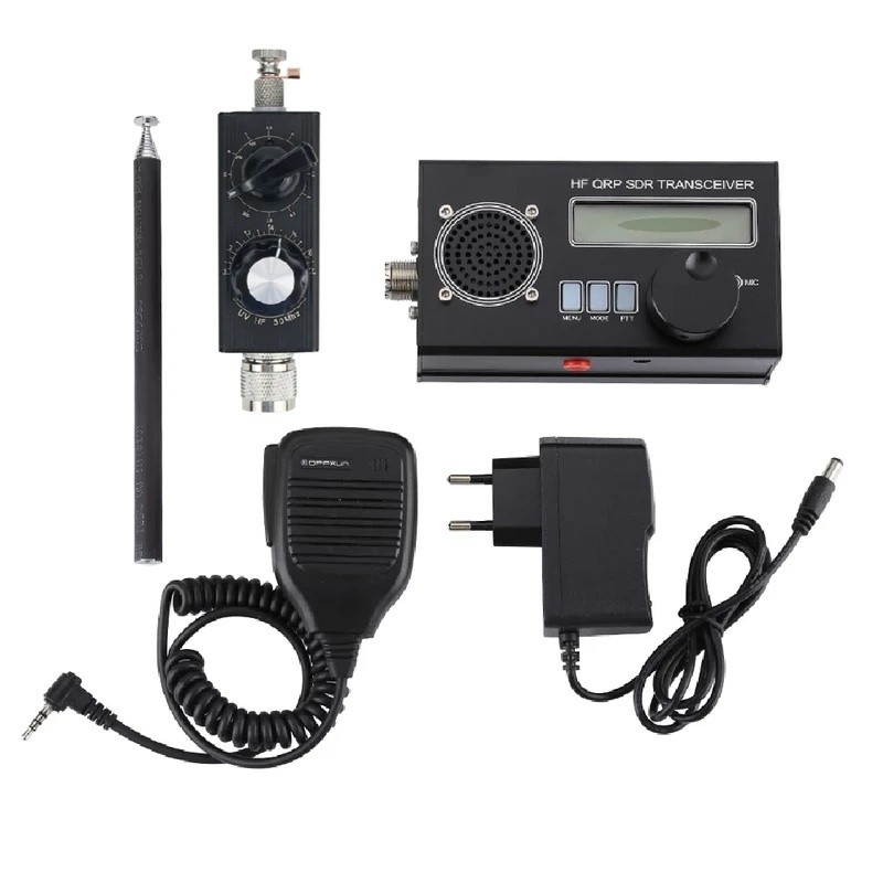 R6U9 ใหม่ USDX 8 Band SDR All Mode USB, LSB, CW, AM, FM HF SSB QRP Transceiver QCX-SSB + Mini-ANT 20