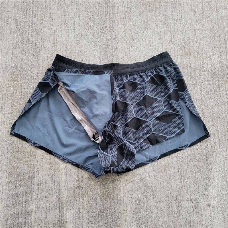 Rubber-Pressed Fitness Track and Field Sports Quick-Drying Shorts Sports Marathon Breathable Running