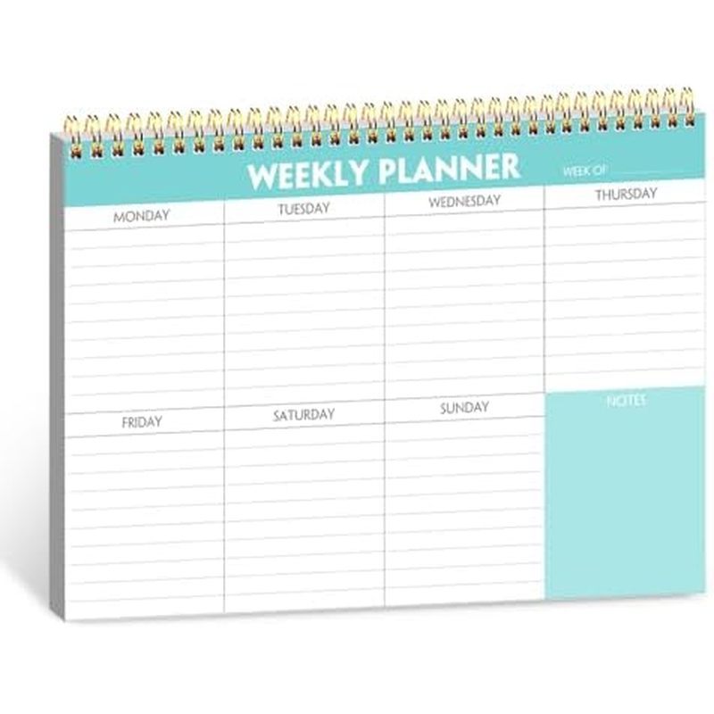 สมุดบันทึกวางแผนรายสัปดาห์ - 7" x 10" แผ่นรายสัปดาห์ Habit Tracker Journal สําหรับ Man & ผู้หญิง 52 