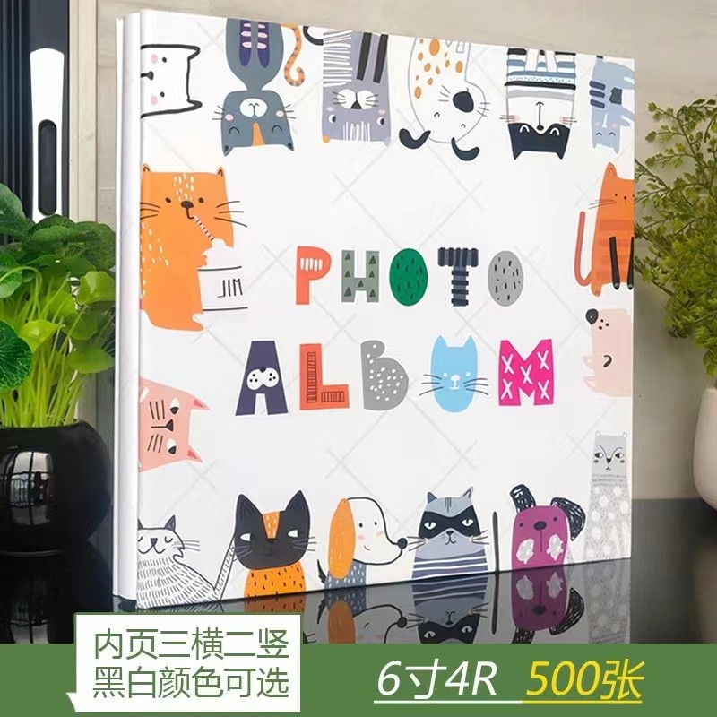 ขายส่ง อัลบั้มรูปปกแข็ง PVC ขนาด 4x6 นิ้ว แบบสอด 500 รูป Photo Album สมุดอัลบั้มภาพ