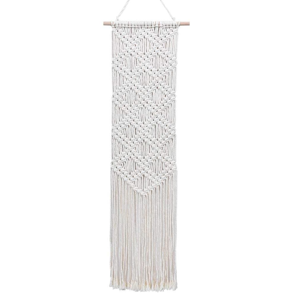 Ebristar Macrame แขวนผนัง - Boho Chic Handmade ทอ Tapestry - Modern Rustic Wall Art ตกแต่งบ้าน - Apa