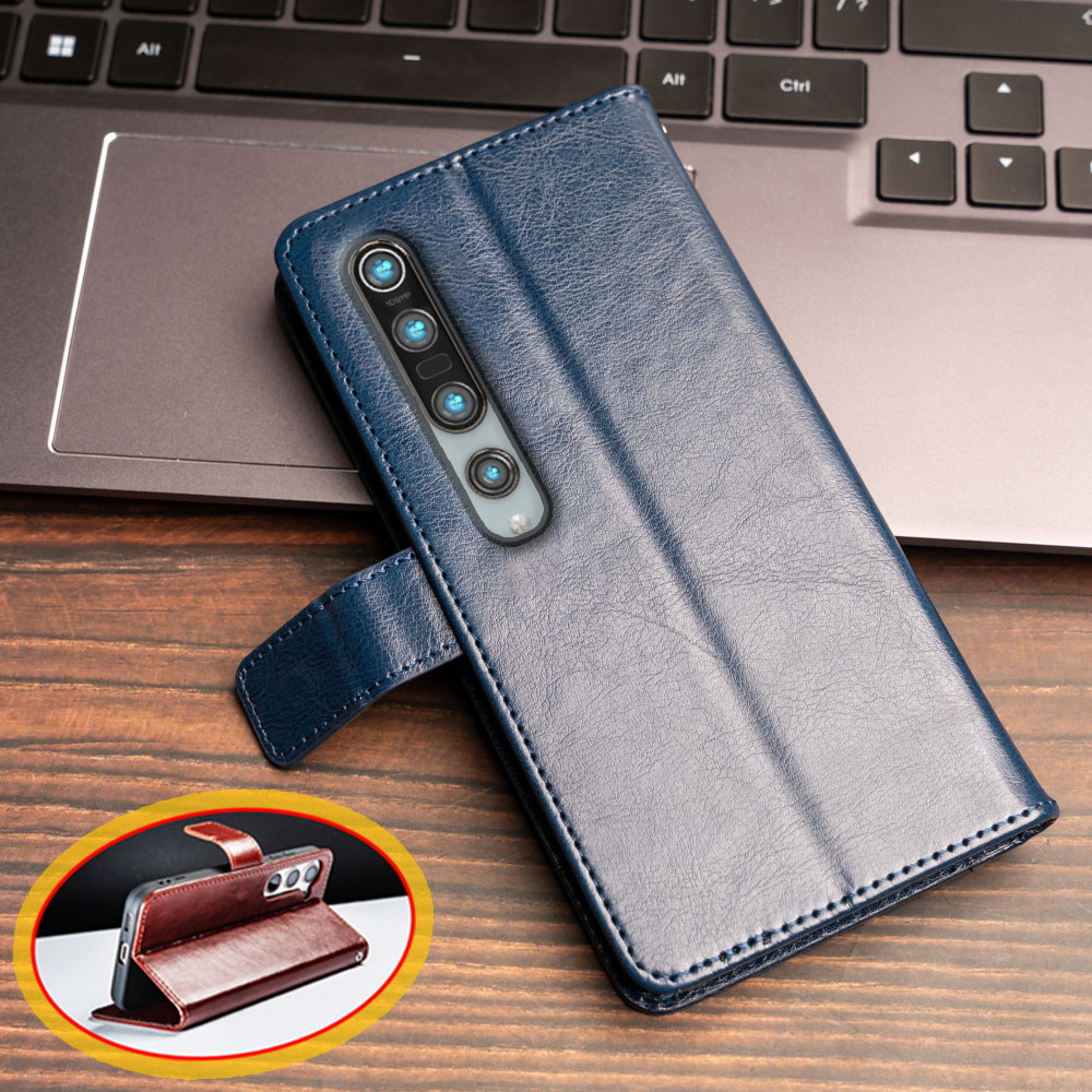 สําหรับ Xiaomi Mi 10 5G Mi 10 Pro 5G 4G M2001J2G M2001J2I M2001J1G Vintage คลาสสิกกระเป๋าสตางค์หนังฝ