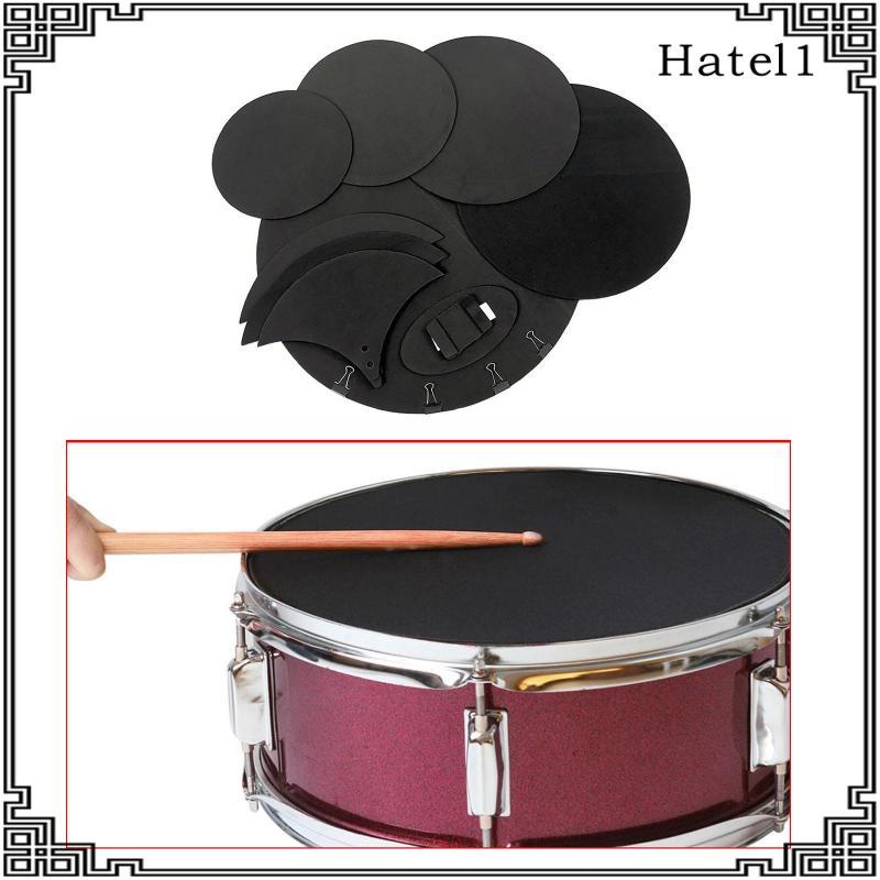 [Hatel] Mute Damper Pads Drum Practice Pad Set Drum Pad Muffler Kit สําหรับกลองบ่วง Cymbals และ Bass