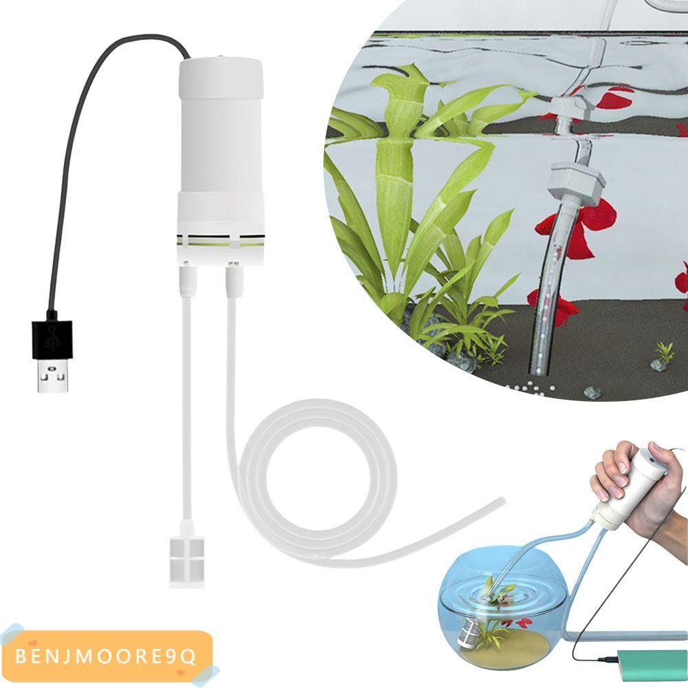BENJMOORE9Q Self Priming Pump, USB 5V 2A Fish Tank Water Changer, มินิไฟฟ้าดูด Aquarium เครื่องมือเป