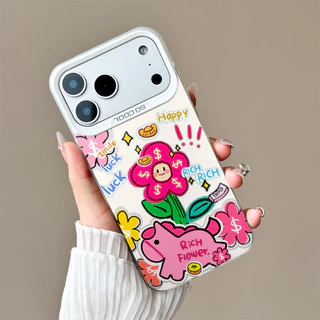 LUCK💌เคสโทรศัพท์พร้อมสายคล้อง เคสไอโฟน iPhone17PROMAX 15PRO 13pro เคสโทรศัพท์ 14plus 12pro 11 ไอโฟน16promax-XYMSCY921B