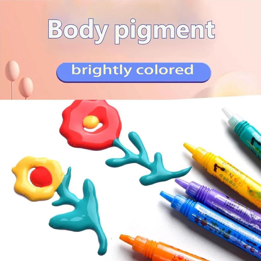 3D Bubble Pen สนุกสร้างสรรค์ความร้อนเปิดใช้งานน้ํา Marker 3D Puffy Drawing ปากกาสําหรับสาว verasath