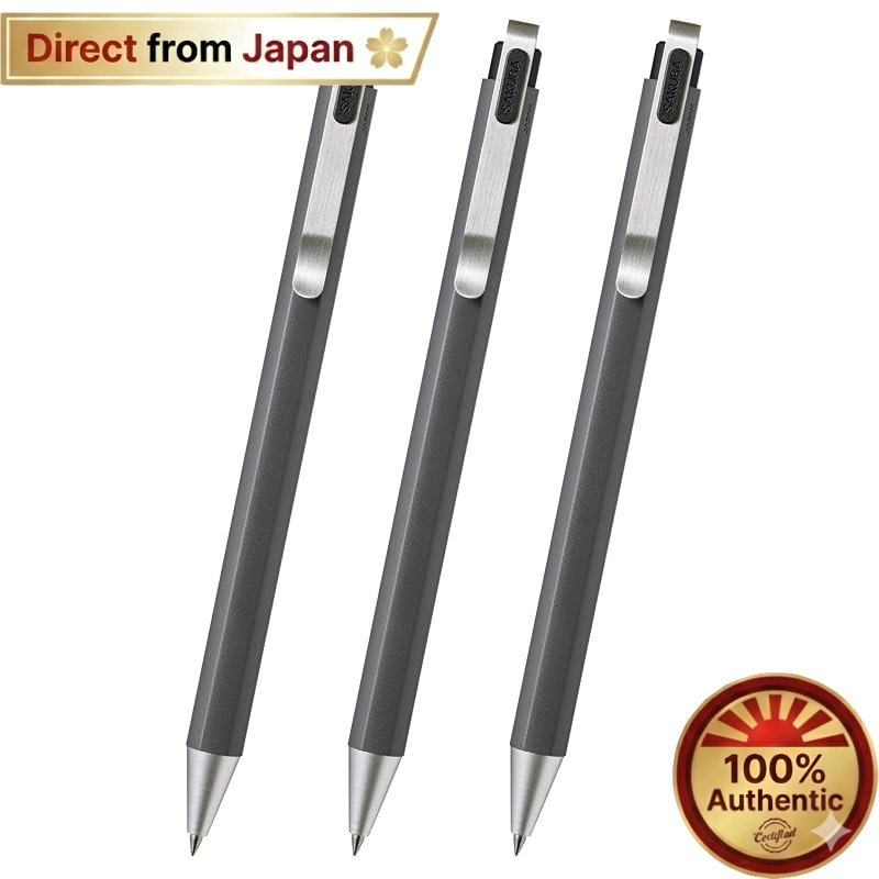 【Japan Quality】
Sakura Crepas Gel Ink Ballpoint Pen Ballsign iD Pure Black 0.5mm 3-Pack【Direct from 