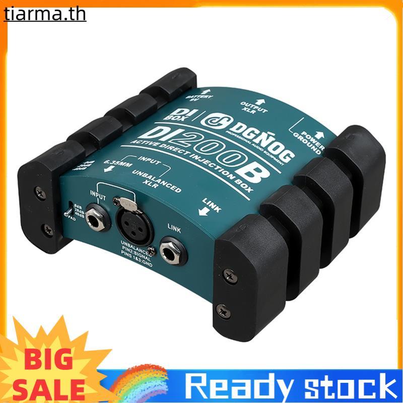 TIARMA DI200B DI Box Single Channel DI Box Stage Effector พร้อมอินเทอร์เฟซ XLR