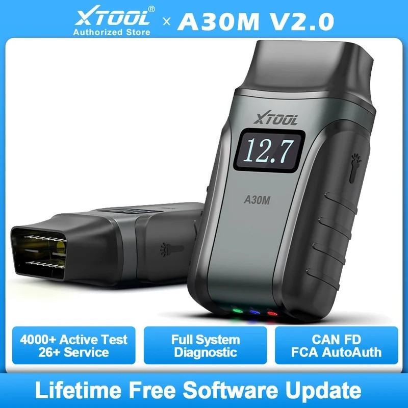 QX0W 2026 XTOOL Anyscan A30M V2.0 รุ่นร้อนอัปเดตจาก A30D OBD2 BT เครื่องมือวินิจฉัยรถทั้งหมดระบบ Bi-