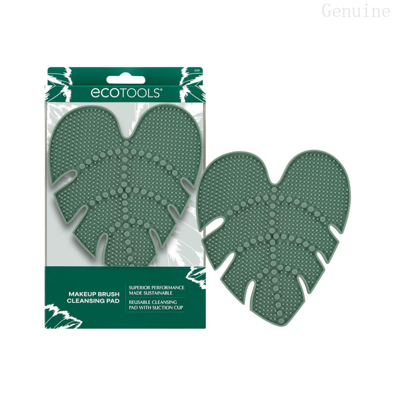 แผ่นทําความสะอาดแปรงแต่งหน้า EcoTools 100% 1 นับ | แปรงทําสะอาดล้ําลึกพร้อมแผ่นทําความแต่งหน้าพร้อมส